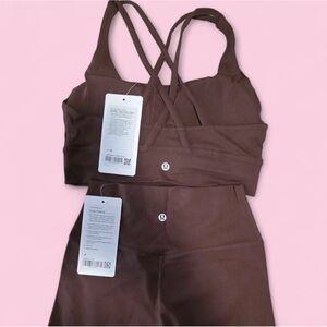 lululemon athletica Brown sports bra & shorts set